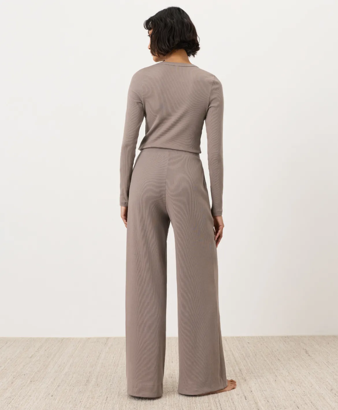 Organic Dream Rib Wide Leg Lounge Pant