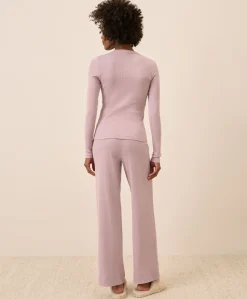 Organic Easy Rib Wide Leg Lounge Pant