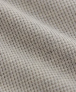 Organic Thermal Waffle Henley Pullover